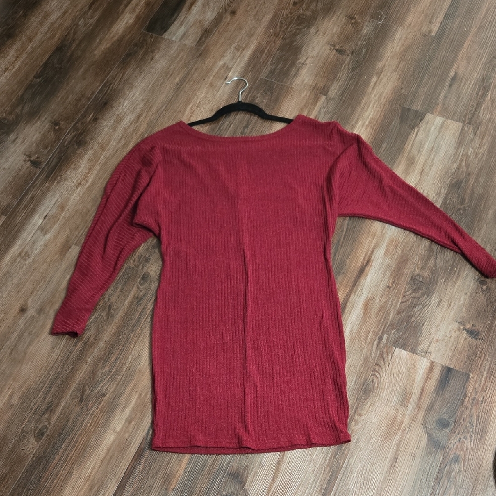 SHEIN Red Ribbed Dress